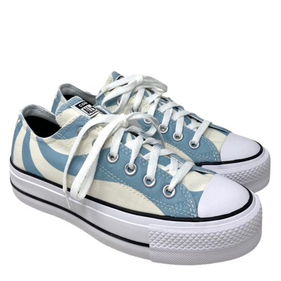 Converse Chuck Lift Platform Shoes Low Casual Women Blue Candy Sneakers A10013C - Picture 3 of 10